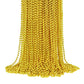 YAXINRUI 72 PCS Metallic Gold Bead Necklaces, 33 Inch 7 mm Mardi Gras Beads Bulk Round Beaded Necklaces Costume Necklace for Mar