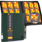 KarlyPro Top 3x4 Sleeves Binder Hold 288 Cards Storage 9-Pocket enhanced Zipper Album Collection Binder for TCG Sports Baseball or Other Trading Cards in 3 x 4 Top Hard Sleeves -Green