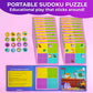 Quokka Magnetic Sudoku Toddler Puzzles Ages 2-4 - 20 Pieces Puzzles For Kids Ages 4-6 - Puzzle For Kids Ages 3-5 Sudoku Book With 3 Levels: Easy, Medium, Hard - Educational Portable Travel Game