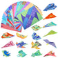 Vodolo 2 Pack Paper Airplane Kits with 16 Classic Designs,64 Sheets Paper Planes Origami Kit for Kids Ages 5-12,Airplane Gifts f
