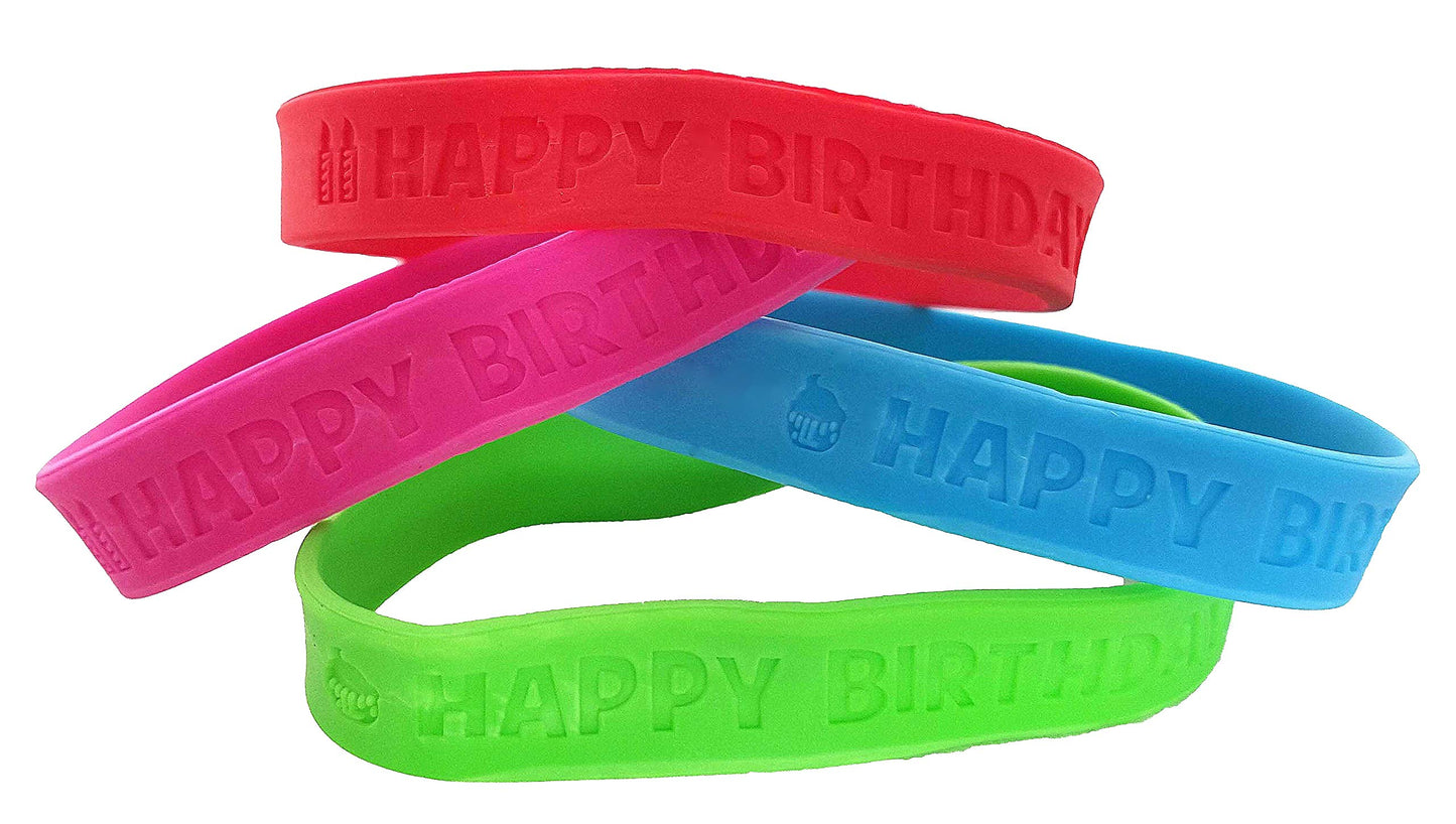 Dondor Happy Birthday Bracelets - 48 Pack