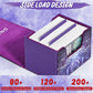 Uaono Deck Box For Mtg Cards, Trading Card Storage Box Holds 120+ Sleeved Commander Deck, Pu Leather Card Box Suits Tcg Magic Cards With 2 Dividers (Violet,Lotus)