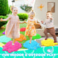Kizjorya Stepping Stones For Kids, 8 Pcs Frog Non-Slip Balance Steps Stones Sensory Toys For Toddler Ages 3-5, Obstacle Course C