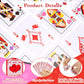 Zubebe 24 Pack Heart Playing Card Valentine'S Day Poker Cards Bulk Vintage Cupid Party Game Standard Index Decks For Adult Famil