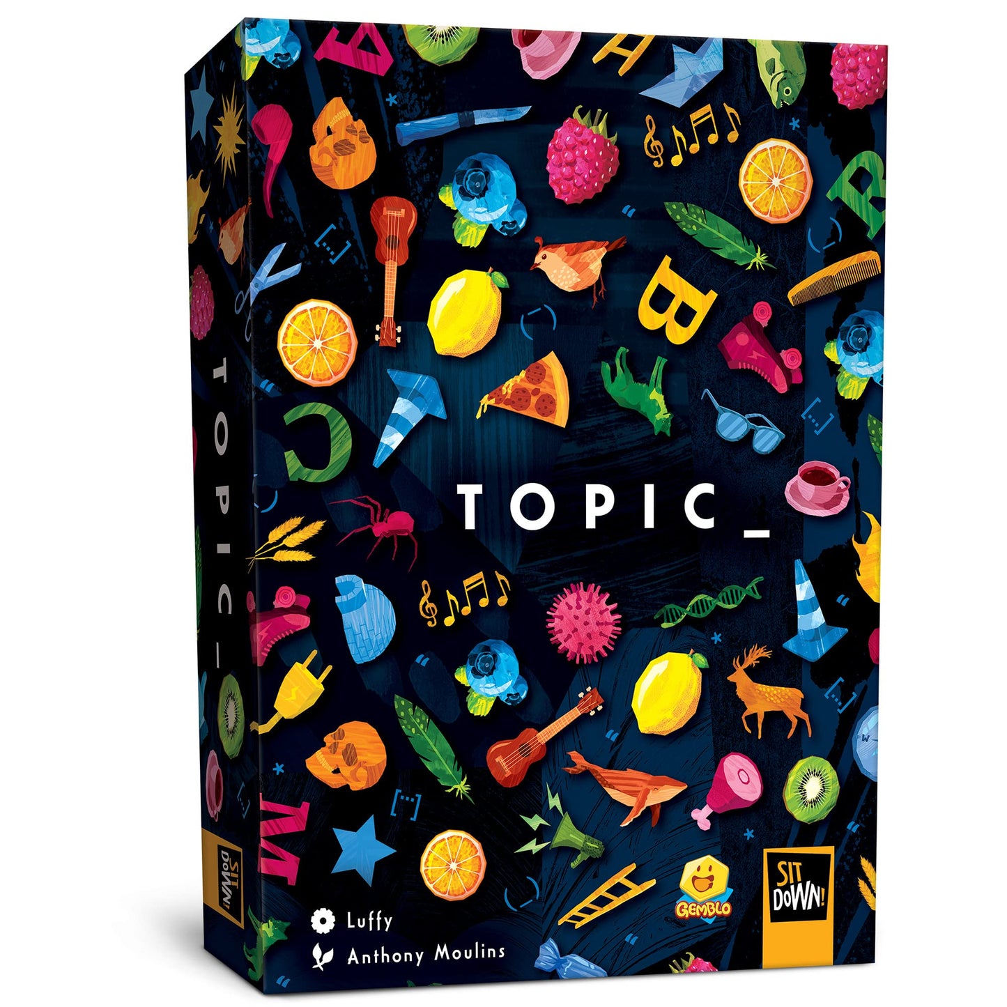 Sit Down Games Topic_ - Card Game, Choatic Party Word Game, Family, Ages 8+, 2-6 Players, 15-30 Min