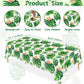 4 Pack Hawaiian Luau Tablecloths Tropical Palm Leaves Table Cloth Hawaiian Luau Table Cover Palm Leaves Table Cloth Baby Birthda