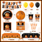 Miucat Basketball Party Decorations, 139Pcs Basketball Party Supplies-Serves 24 with Plates Napkins Cups Tablecloth Birthday Ban