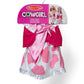 Melissa & Doug Cowgirl Role Play Costume Set (5Pcs) - Skirt, Hat, Vest, Badge, Scarf Pink, Child 3-6