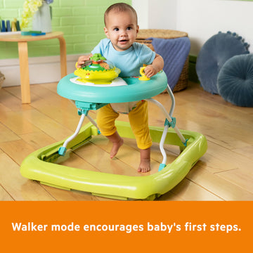 Bright Starts Wanderlights 2 Ways To Play Baby Walker, 10+ Melodies & Sounds, Light Up Spinning Toy, Ages 6 Months+