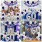 60Th Birthday Decorations For Men, Navy Blue Silver 60Th Birthday Balloons With Blue Happy 60Th Birthday Banner 70 Birthday Cake
