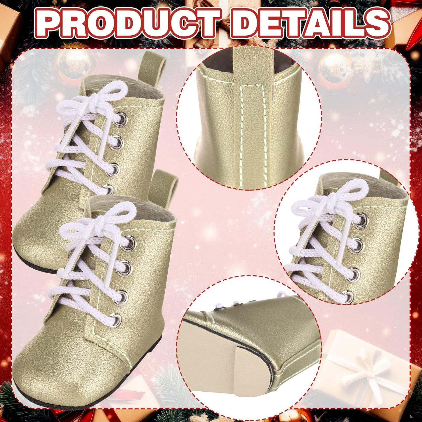 Bencailor 3 Pairs 18 Inch Doll Boots And Shoes Spring Doll Shoes Skates American Boots Skates(Trendy Style)