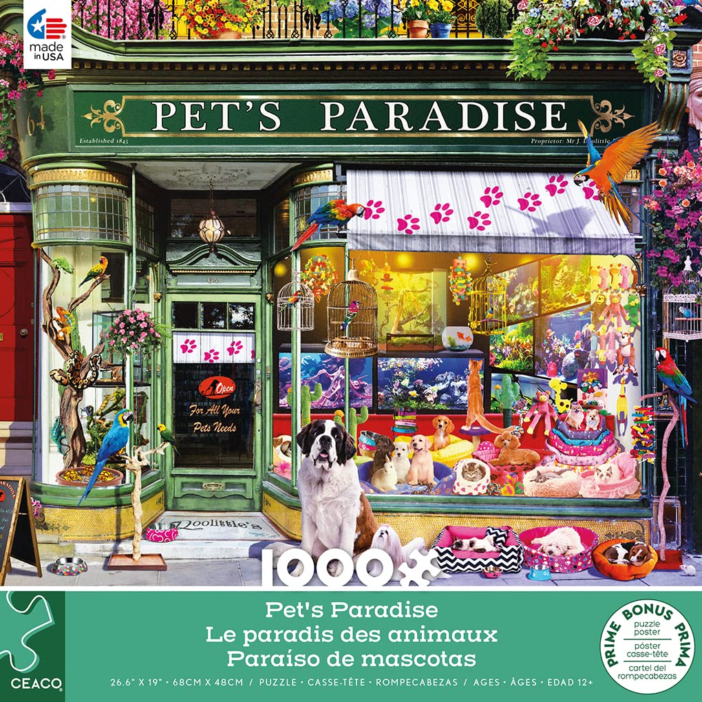 Ceaco - Shop Windows - Pet'S Paradise - 1000 Piece Jigsaw Puzzle