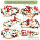 86Pcs Wooden Train Set With Crane, Wooden Train Track Set Railway Kits Fits Thomas Brio Ikea Melissa And Doug, Christmas Train T
