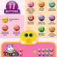 GaHoo Interactive Alphabet Wall Chart - Talking ABCs & 123s Music Poster, Educational Toy for Toddlers 1-5, Fabric, Pink, Model B010