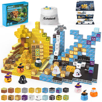 Cuteland Magnetic Blocks 216Pcs Night Style, Magnetic Building Blocks For Boys 6-8, Construction Toys, Toys Gift For 6+ Year Old