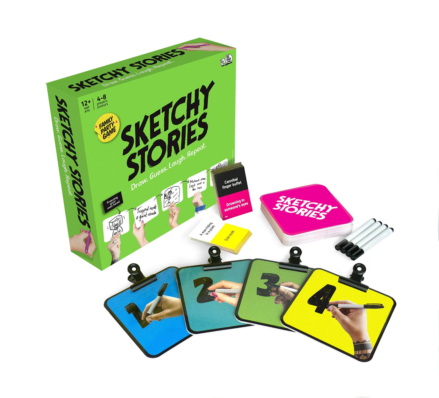 Cardinal Sketchy Stories Party Game - Fun Multicolor Drawing & Guessing Game, Model 6053583