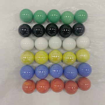 30 Large 1'' (25Mm) Replacement Solid Glass Marbles For Chinese Checkers, Aggravation, Or Marble Games (5 Each Of Red, Blue, Yel