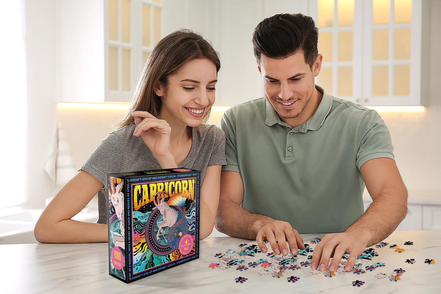Santoro Zodiax - 1000 Piece Jigsaw Puzzle - Capricorn - Fun Birthday Gift For Kids, Adults | Astrology Gifts For Women And Men |