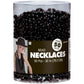Sparkling Black Metallic Oval Bead Party Necklaces (50 Pcs.) - 30'' - Elegant & Vibrant Accessories - Perfect for Any Occasion