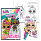 LOL Doll Mini Party Favor Set for Kids - 24 Grab n Go Play Packs with Coloring Pages & Stickers (Birthday Supplies)