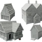 Paintable Tabletop Miniature Little Town Building Terrains Compatible With D&D Rpg War Gaming - 18Mm Scale Scenery With Medieval