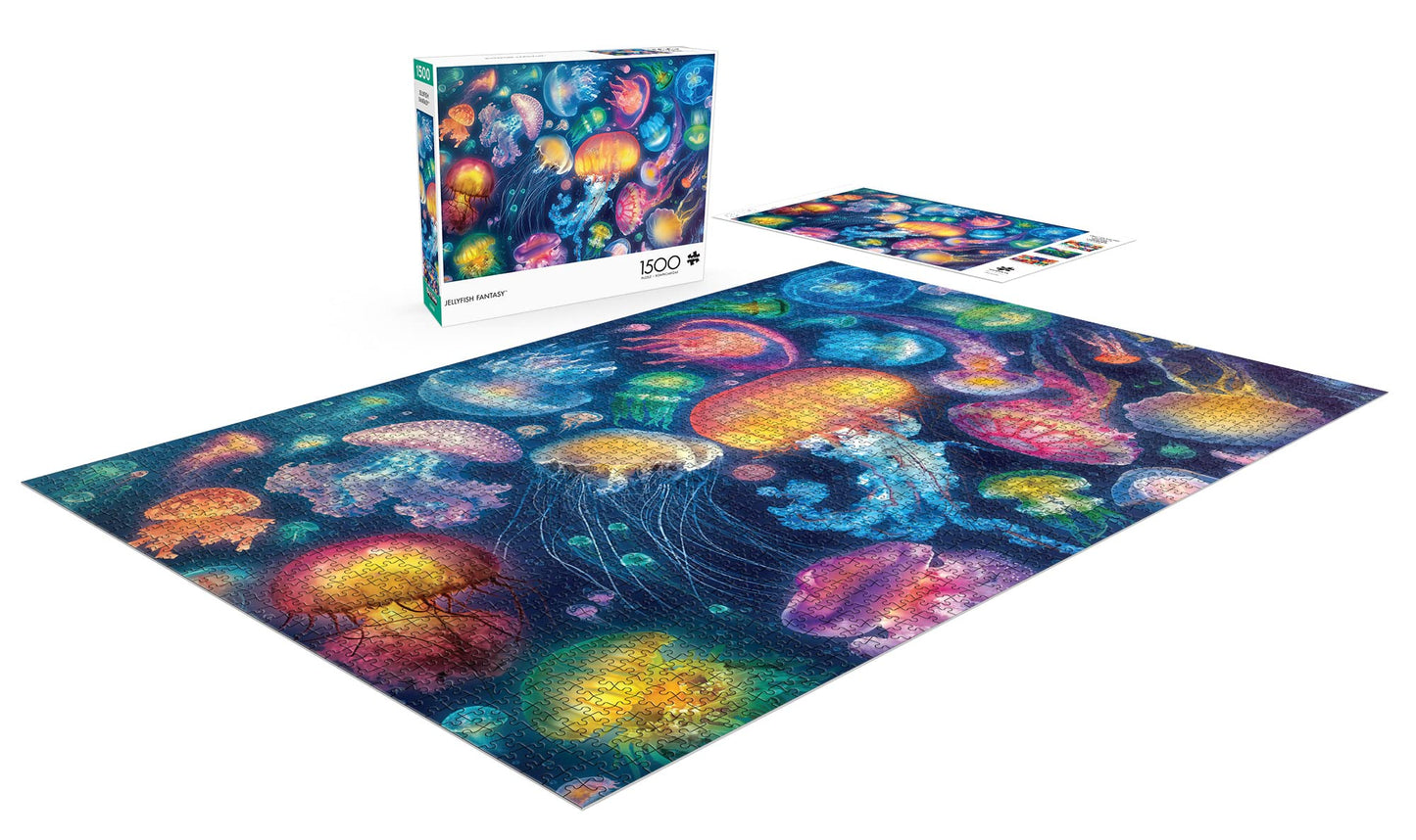 Buffalo Games - Eduard - Jellyfish Fantasy - 1500 Piece Jigsaw Puzzle For Adults Challenging Puzzle Perfect For Game Nights - Finished Size Is 38.50 X 26.50