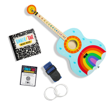 Tinkertar - Rainbow Acoustic Guitar - The Easiest Way To Start And Learn Guitar - 1 Stringed Toy Instrument For Kids Perfect Int