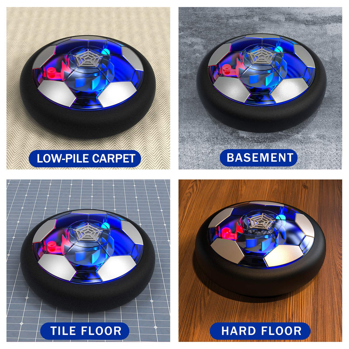 LED Air Power Floating Hover Soccer