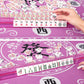 Gustaria American Mahjong Tile Set, 166 Acrylic Mahjongg Tiles, 4 All-In-One Color Rack/Pushers, Complete Mahjong Game Set With