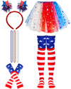 Red White And Blue Tutu 4Th Of July Costume Accessories Set Independence Day Costume Tutu Patriotic Costume Skirt For Women Inde