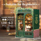 CUTEBEE Book Nook Kit - DIY Miniature House Dollhouse Kit for mature-themed and Teens  Booknook Bookshelf Decor Alley Model Build with LED Light  Gifts for Family and Friends