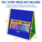 AKAYOK Foldable Felt Board for Toddlers Flannel Board Stories for Preschool Early Learning Interactive Storytelling Double Sided