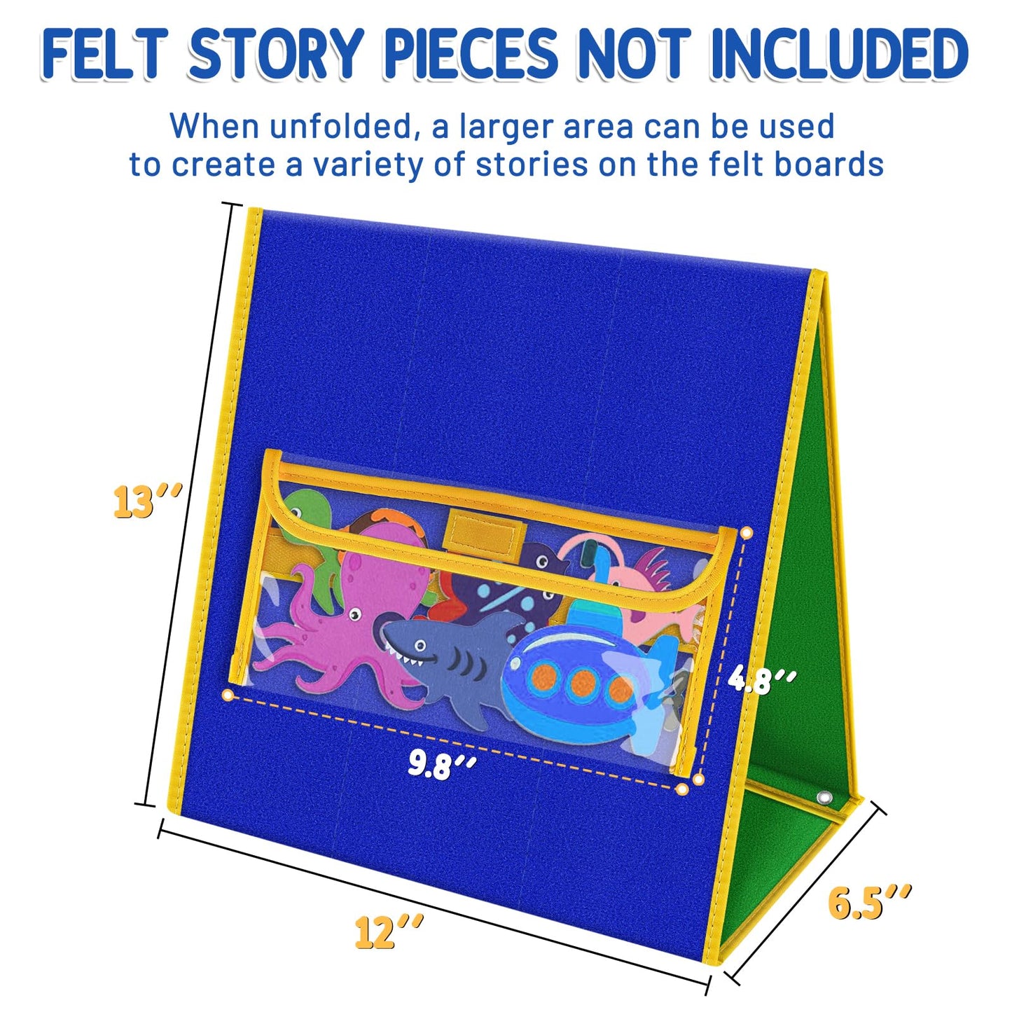 AKAYOK Foldable Felt Board for Toddlers Flannel Board Stories for Preschool Early Learning Interactive Storytelling Double Sided