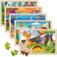Wooden Puzzles Dinosaur Toys for Kids Ages 3-5, Set of 5 Packs with 30-Piece,Preschool Educational Brain Teaser Toys for Boys an