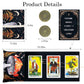 Knana 2Pcs Tarot Card Holder - Linen Tarot Deck Mat With Layout Pattern, Large Tarot Card Storage, Tarot Accessories (Mushroom)