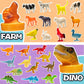KarberDark 95 Pcs Small Animal Toys - Plastic Assorted Mini Figures for Kids, Clear, Ideal for Sensory Bins and Birthday Gifts