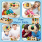 Learntoy Montessori Wooden Busy Board For Toddlers 1-3 Years - Sensory Learning Toy With Led Light Switches & Trumpet Horn - Portable Travel Activity Board For Baby Development