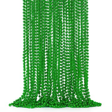 St Patricks Day Beads, 24PCS Christmas Beaded Necklace Accessories, Mardi Gras Beads Necklaces Women Men, Festival Parade Throw