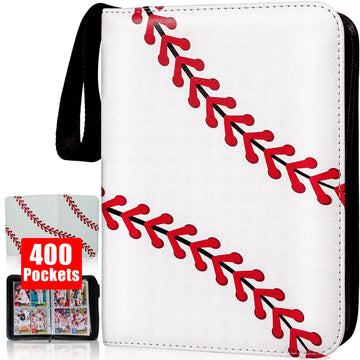 Card Binder 400 Pockets, Trading Card Binder With Sleeves, Baseball Card Binder, Trading Card Albums Sports Card Binder Collecti