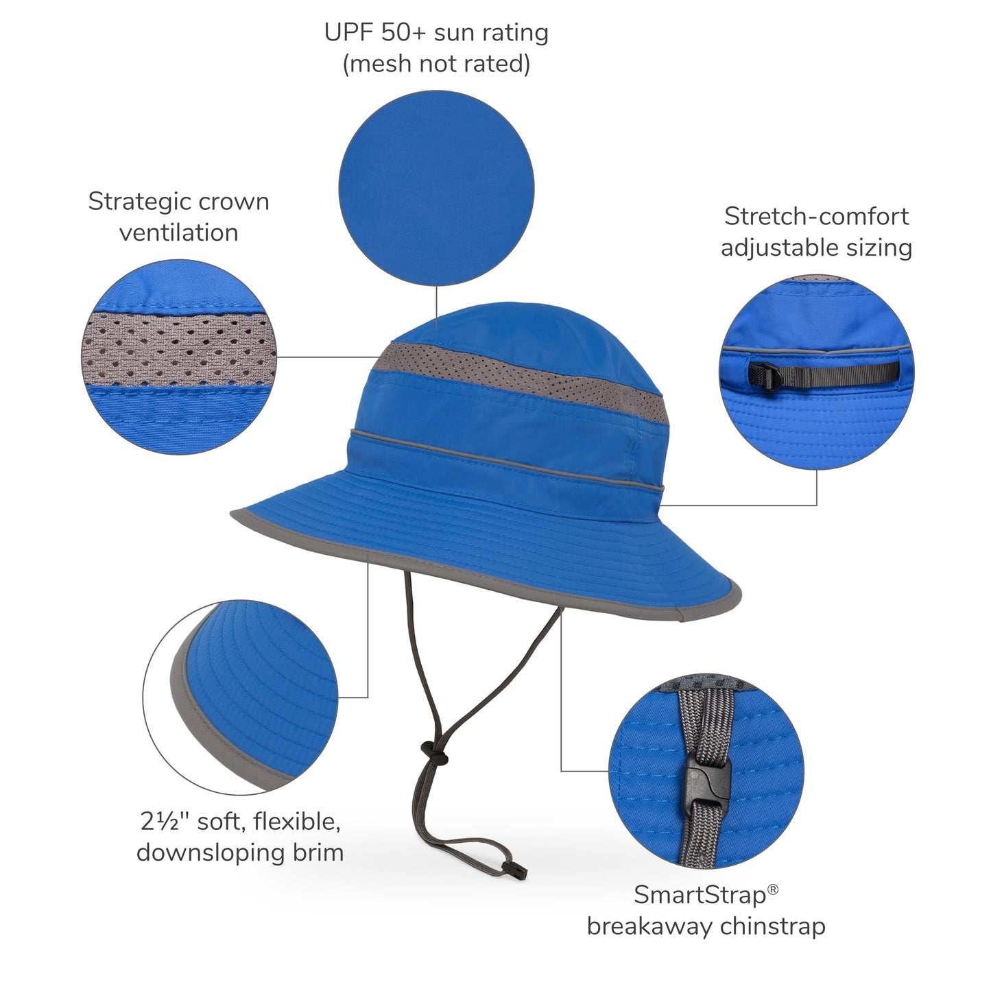 Sunday Afternoons Kids' Fun Bucket Hat, Bluebird, Small