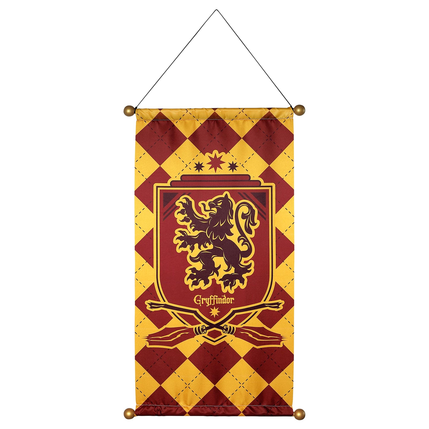 Rubies Hogwarts Fabric House Banner, Gryffindor, 33" x 16", Officially Licensed, Model 5000024