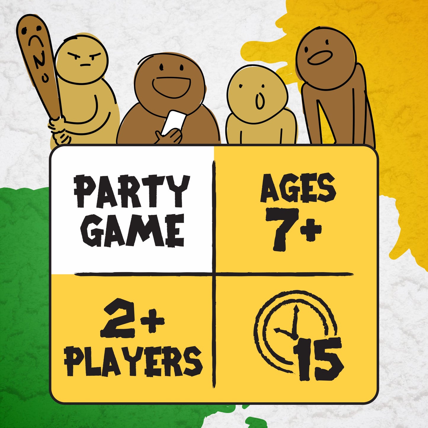 Exploding Kittens Presents Poetry For Neanderthals - Family Card Game For Adults, Teens & Kids - Competitive Word Guessing Family Games, Ages 7 And Up - Includes 200 Cards And A 2-Foot Inflatable Club