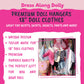 Dress Along Dolly Purple Full-Outfit Hanger 24Pk For American 18' Doll Clothes- Hold Your Tops & Bottoms Together Including Dresses, Pants, Shirts, Skirts, & Accessories- Perfect Girl Gift Set