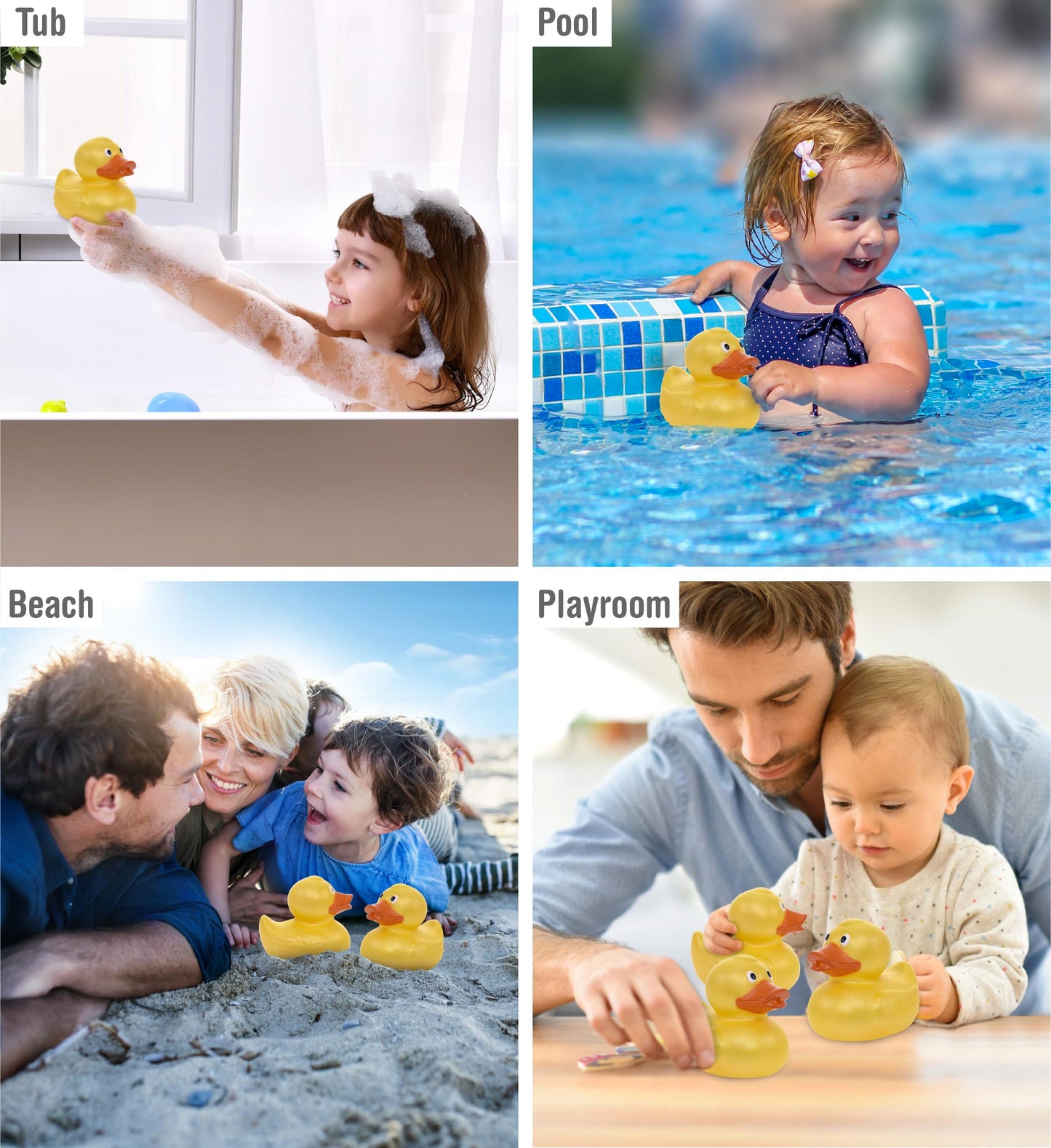 DolliBu Metallic Yellow Duck Bath Buddy Squirter - Floating Yellow Duck Rubber Bath Toy  Fun Water Squirting Bath Time Play for Toddlers  Animal Toy for Bathtub  Beach  and Pool for Girls and Boys