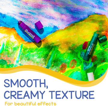 Tempera Paint for Kids and Toddlers - 30 Large Paint Sticks - Washable, Solid, Non Toxic, Mess free Paint Set - Arts and Crafts