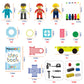 Picassotiles 700 Piece Marble Run Magnetic Tiles And Brick Combo Magnet Tile Building Blocks Construction Toddlers Toys Set With