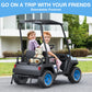 R9 24V Kids Golf Cart, 4 Seats, 4WD Kids Electric Car w/Remote Control, Spring Suspension, Multimedia Functions Including Music,