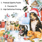 100 Piece Puzzles For Ages 4-8, Dogs Family Christmas Jigsaw Puzzle, Learning Educational Puzzle Toys For Girls And Boys, Xmas G