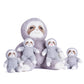 Earthsound Sloth Mom And Baby Stuffed Animal Mommy Plush Toy,18'' Cute Small Fluffly Mama Soft Toy With Little Babies,Family Set