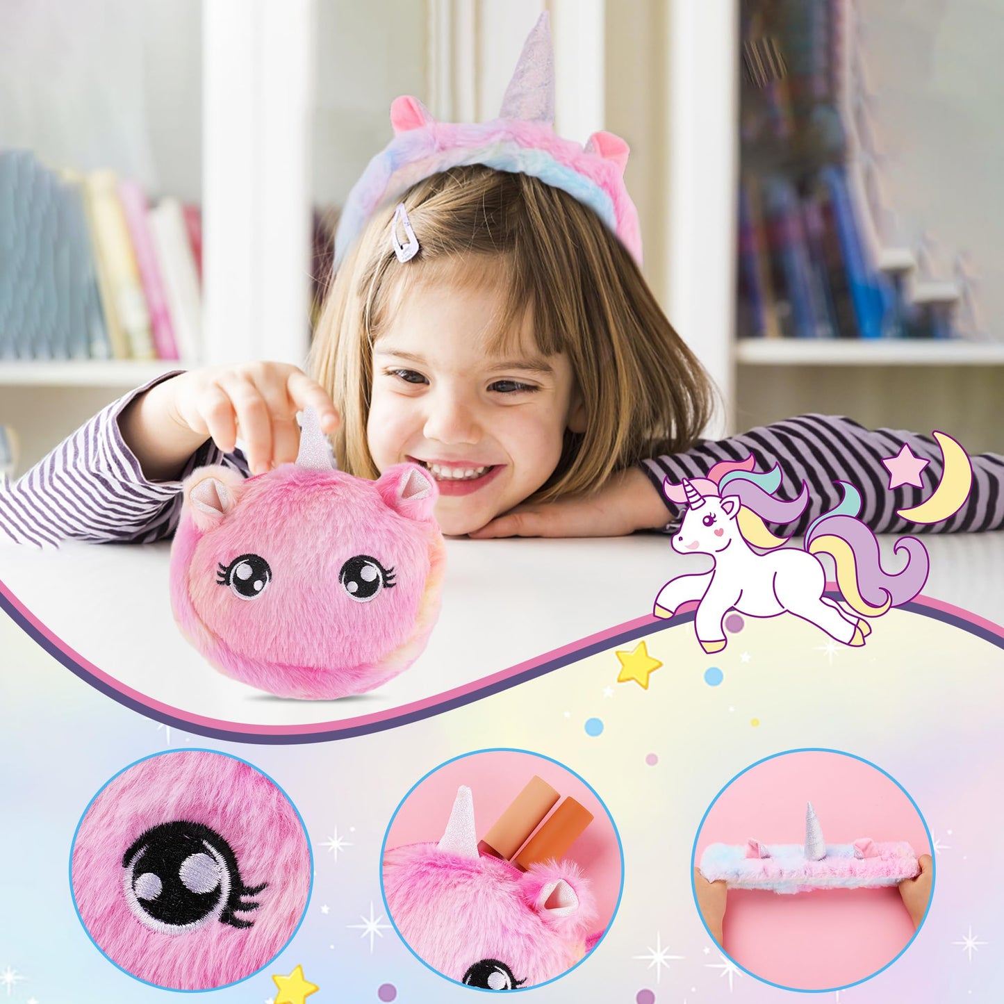 Haclury Unicorn Gifts Set For Girls Kids Toys Christmas Birthday Gift Box For Teen Girl, Little Girl Gift Age 6-8 Basket With St